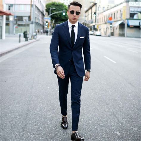 can you wear black shoes with blue suit|navy suit with brown shoes.